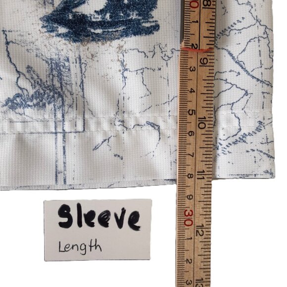 Chaps Men's Button-Down Size 2XB/2TF Vintage 70's Sail Boats Pocket Nautical - Picture 5 of 10